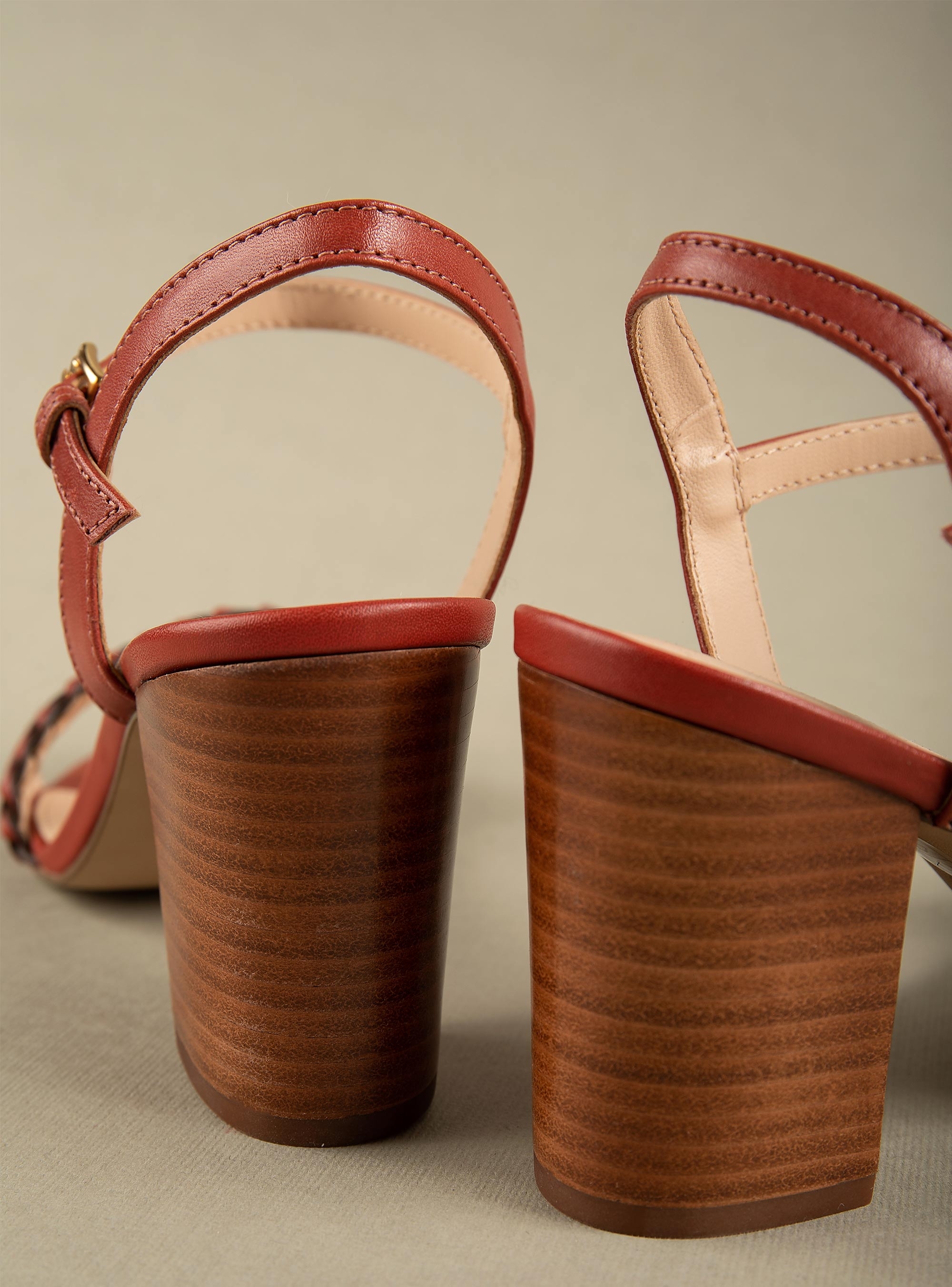Arezzo Heeled Sandals-Brown