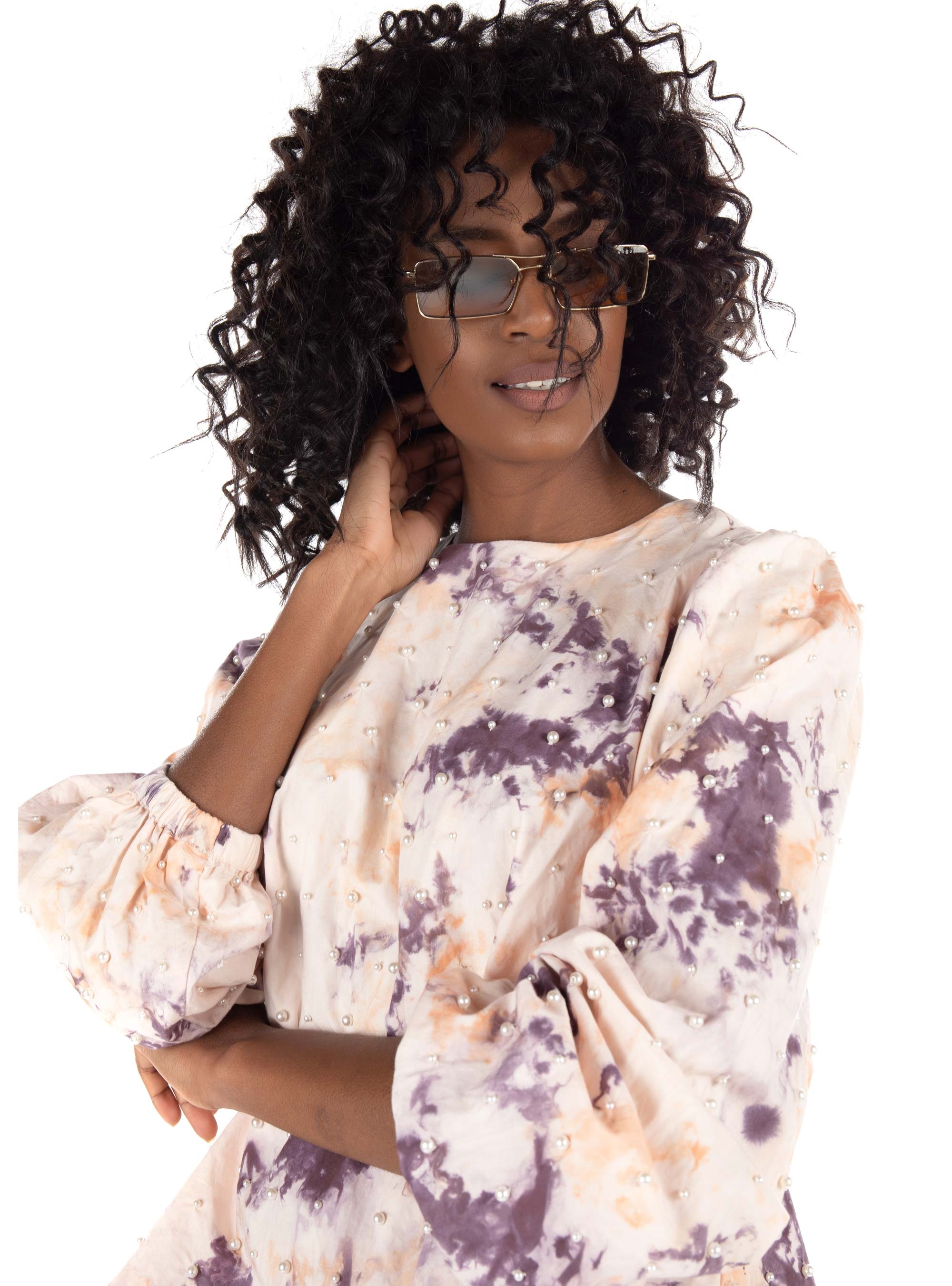 Maison Scotch Tie-dye Top-Light Salmon