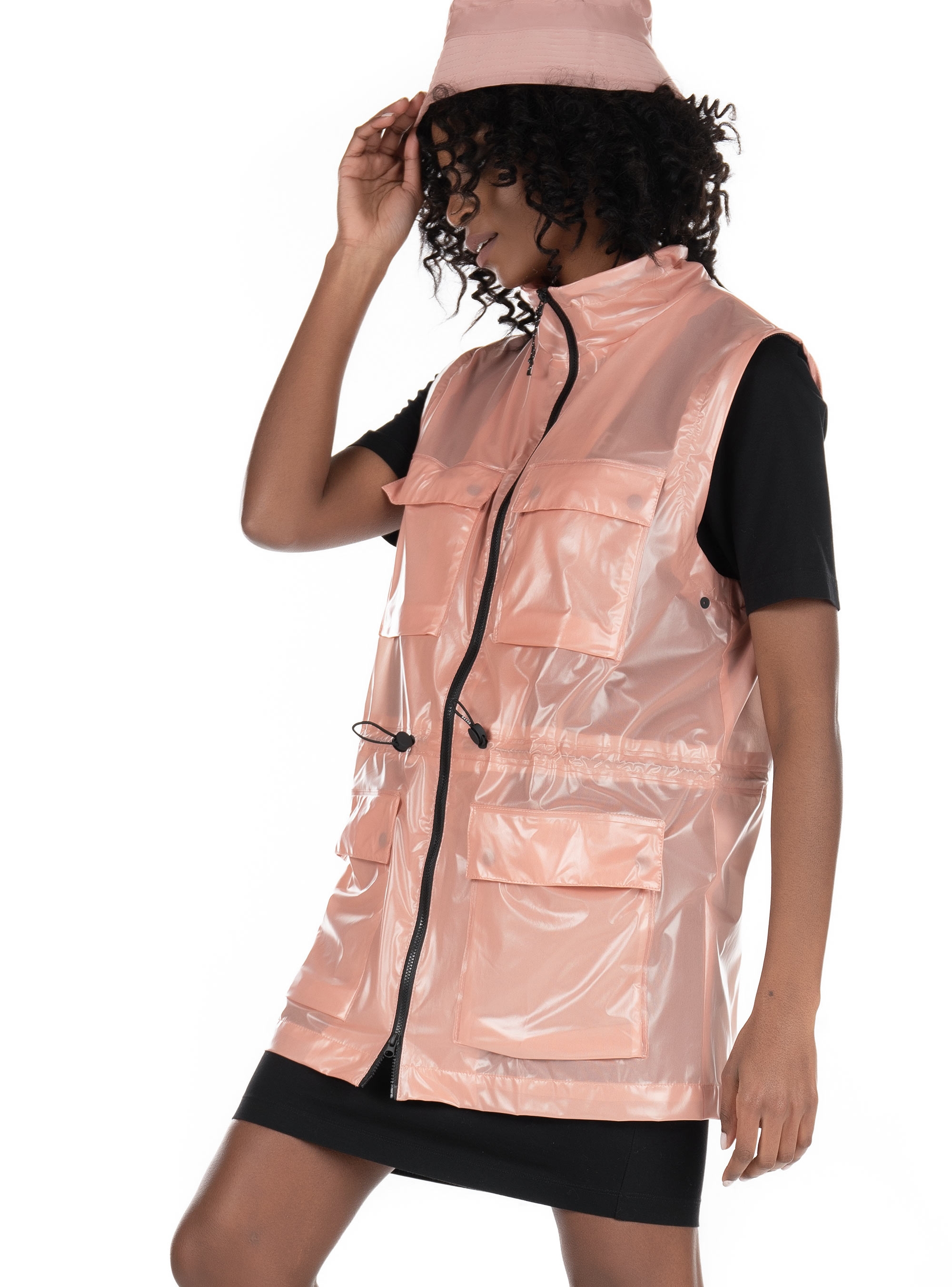 Rains Ultralight Zip-off Parka-Pink