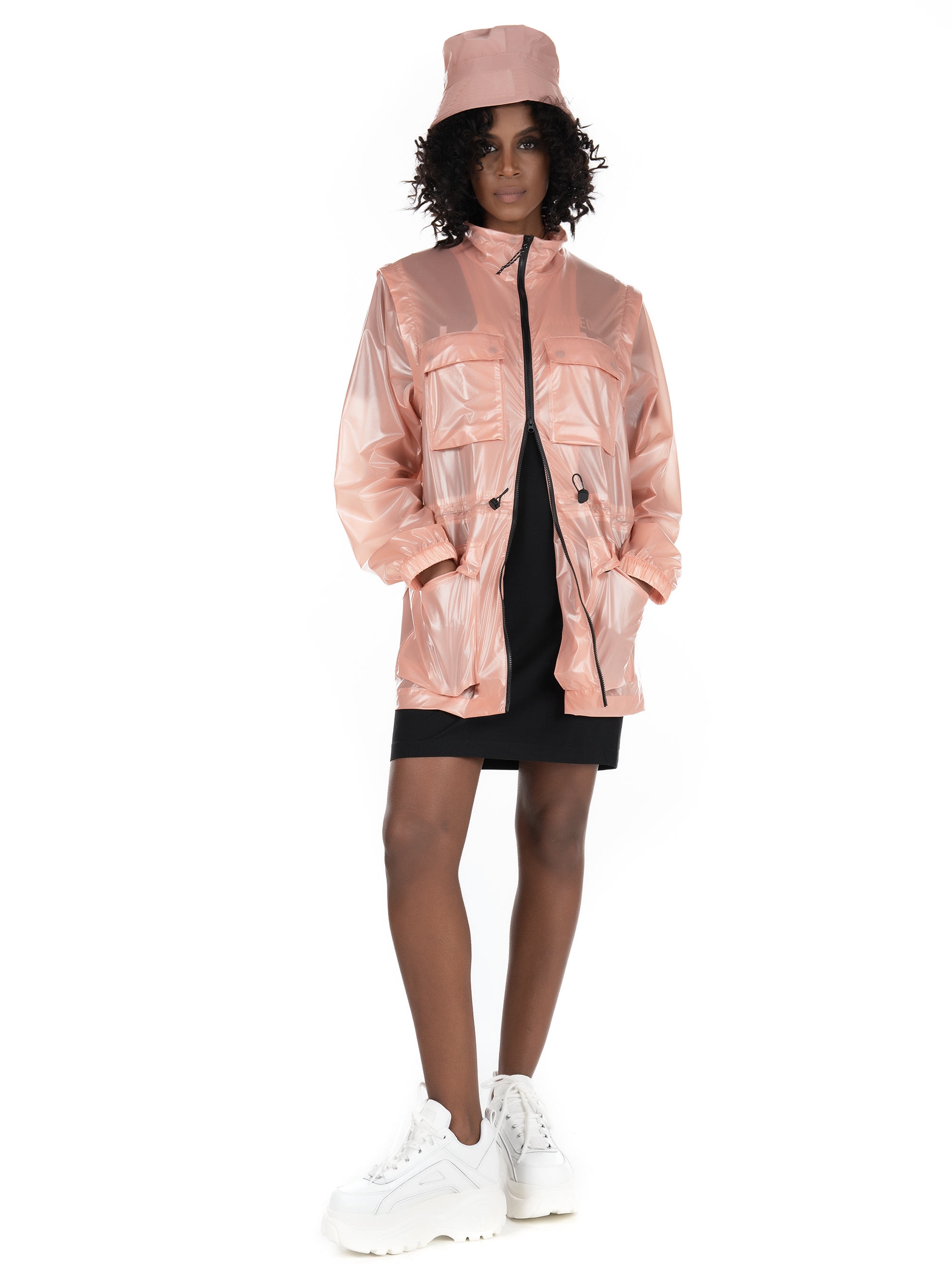 Rains Ultralight Zip-off Parka-Pink