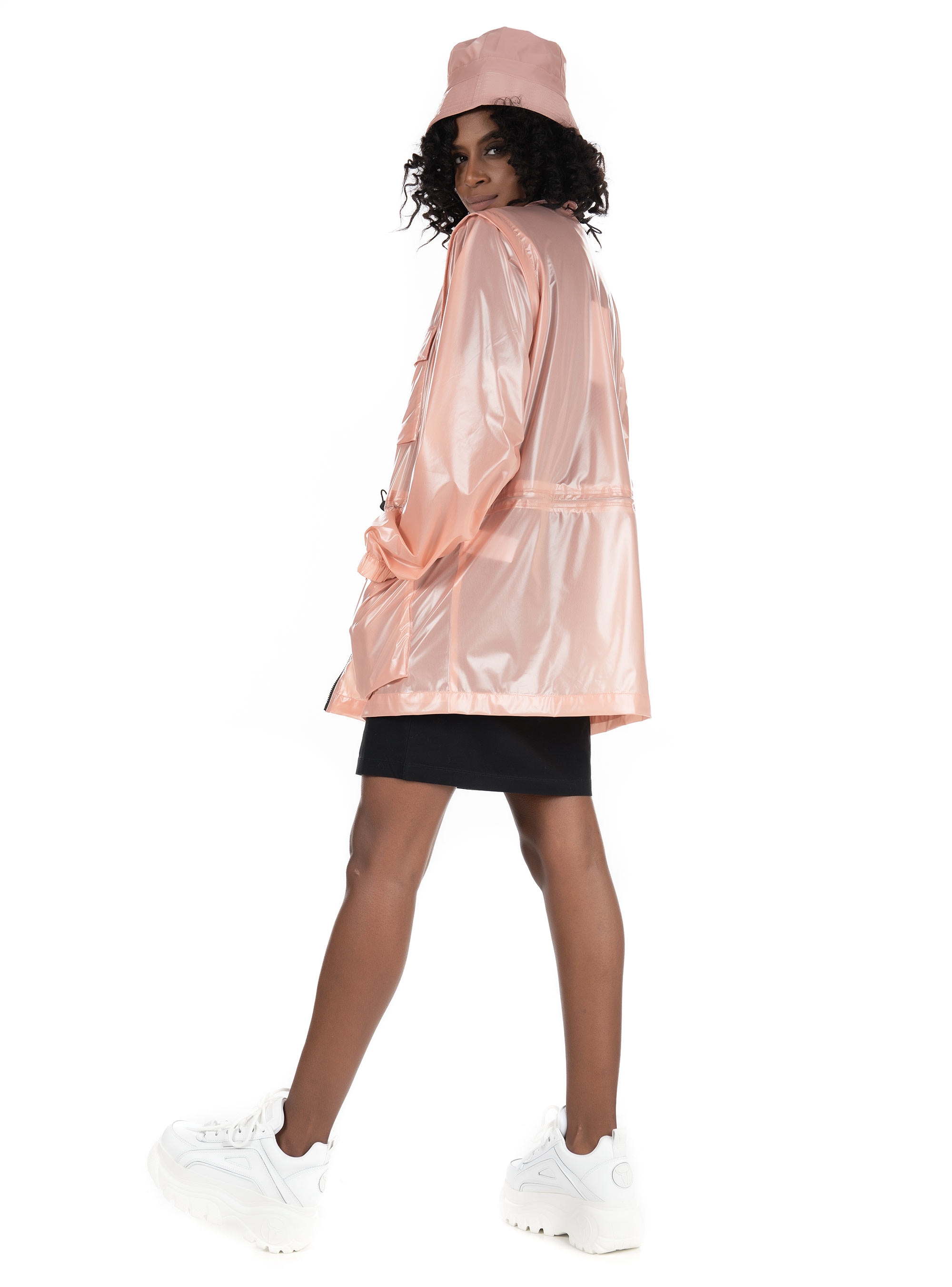 Rains Ultralight Zip-off Parka-Pink