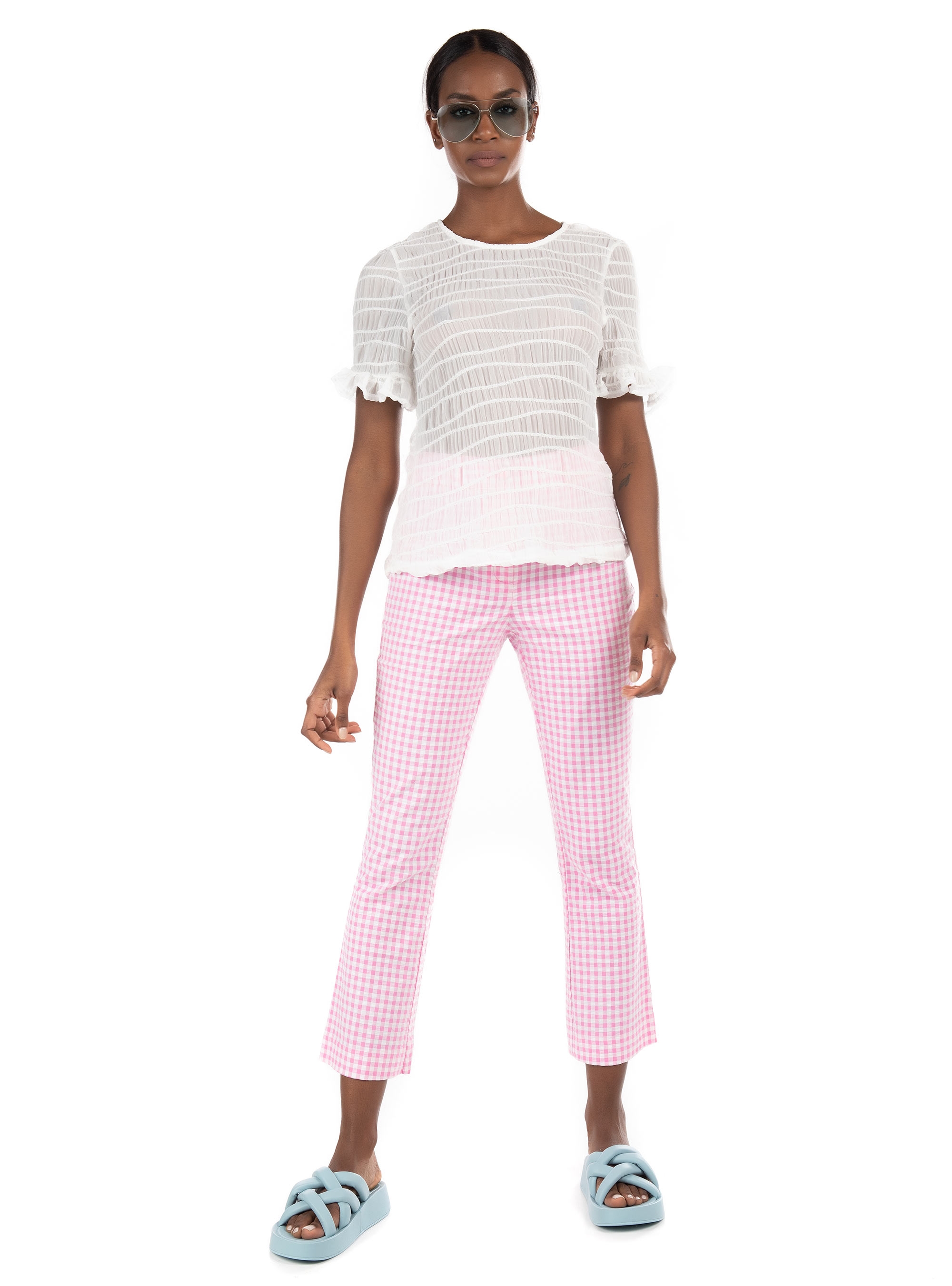 Rut & Circle Top Angela-White