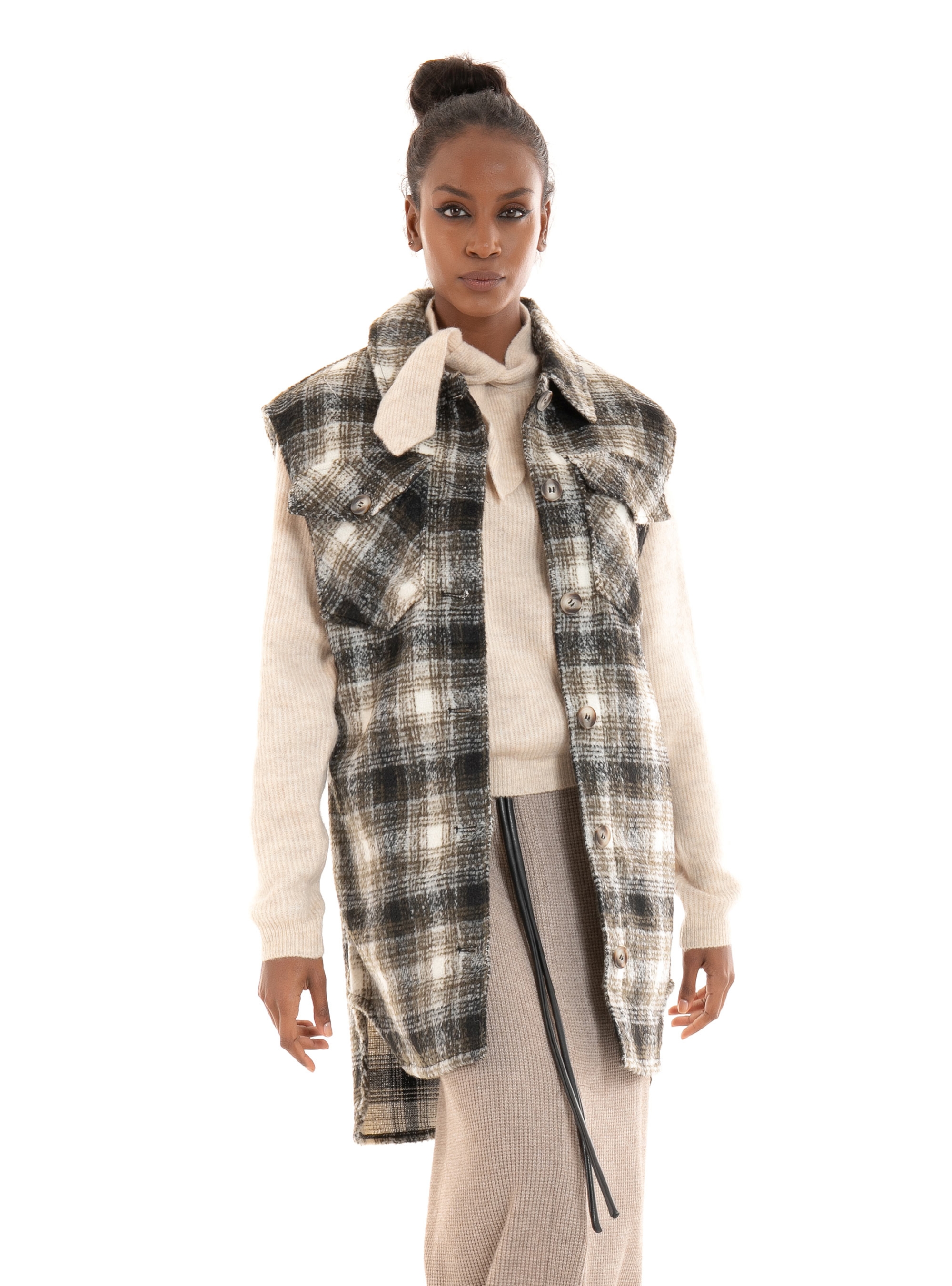 Vero Moda Waistcoat Luna-Khaki