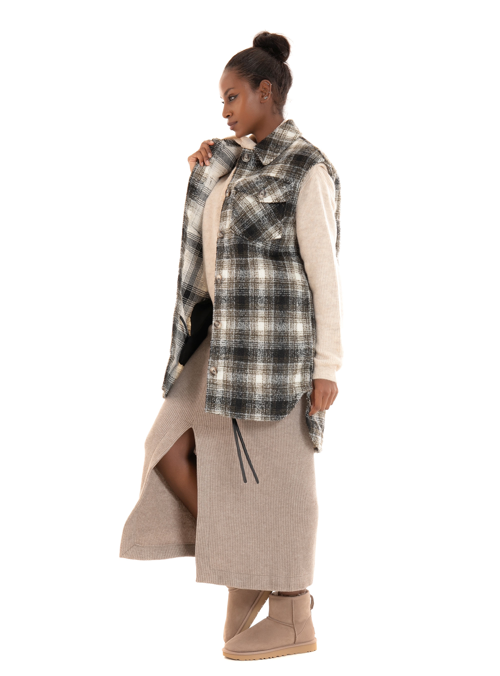 Vero Moda Waistcoat Luna-Khaki