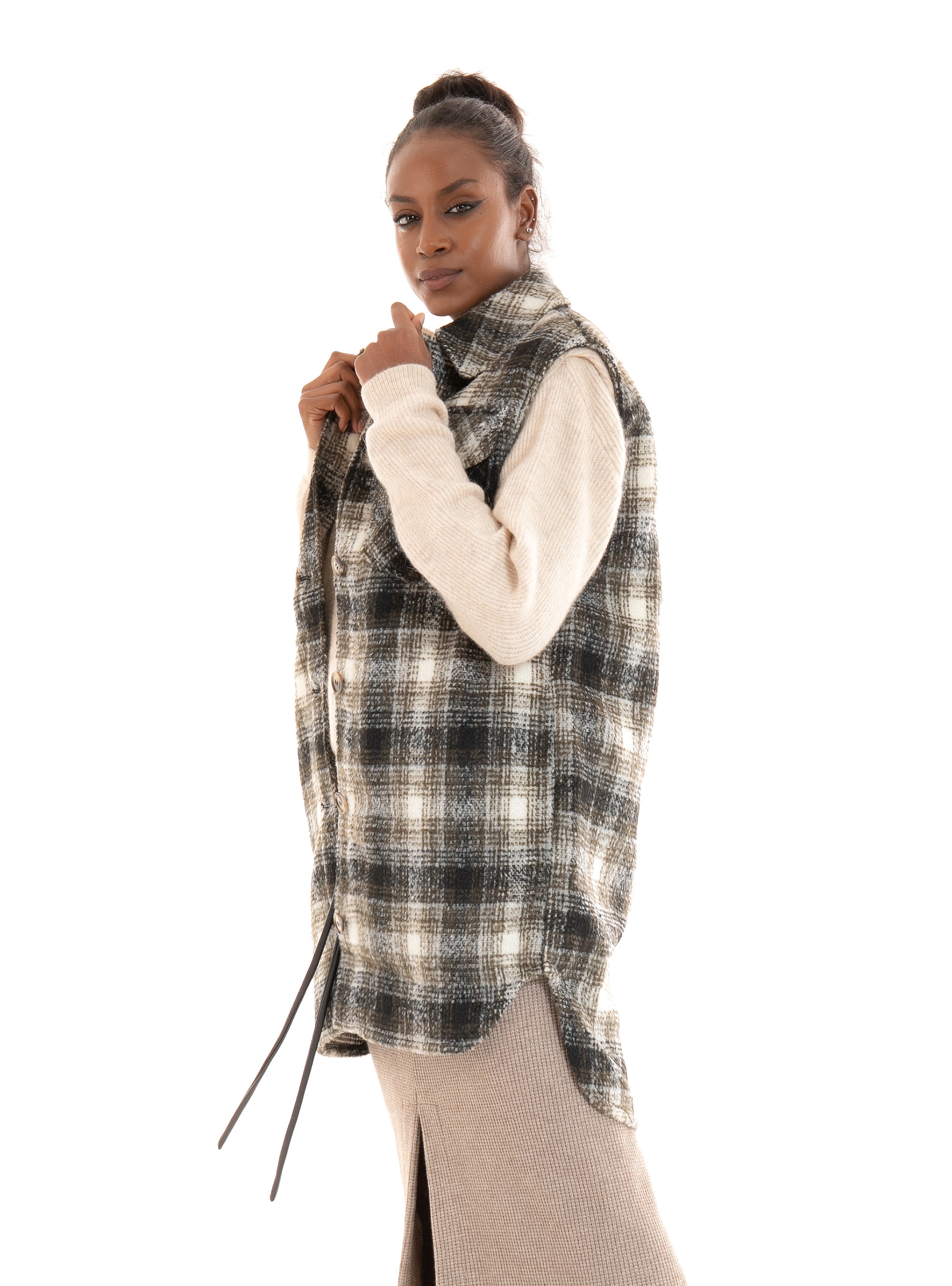 Vero Moda Waistcoat Luna-Khaki