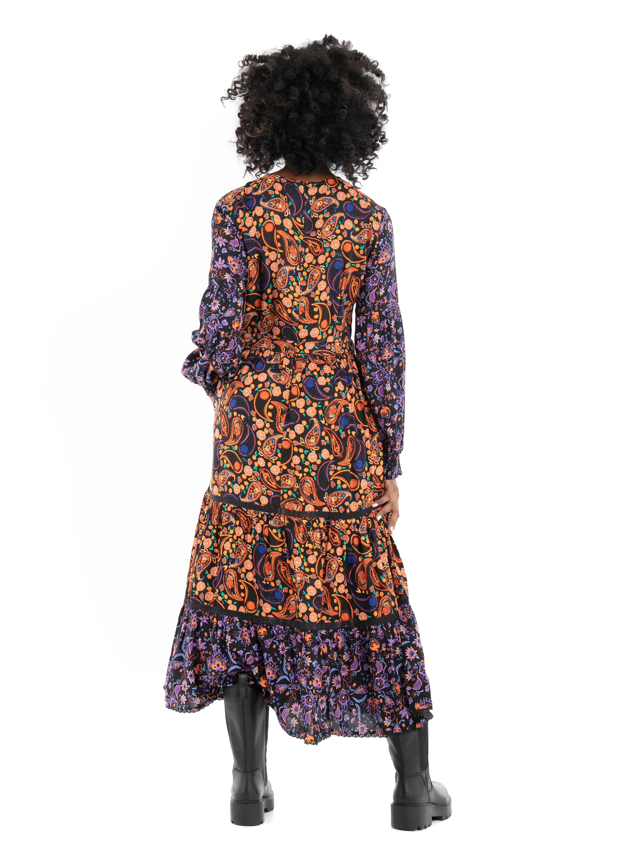 Superdry Woven Paisley Midi Dress-Multi Colors