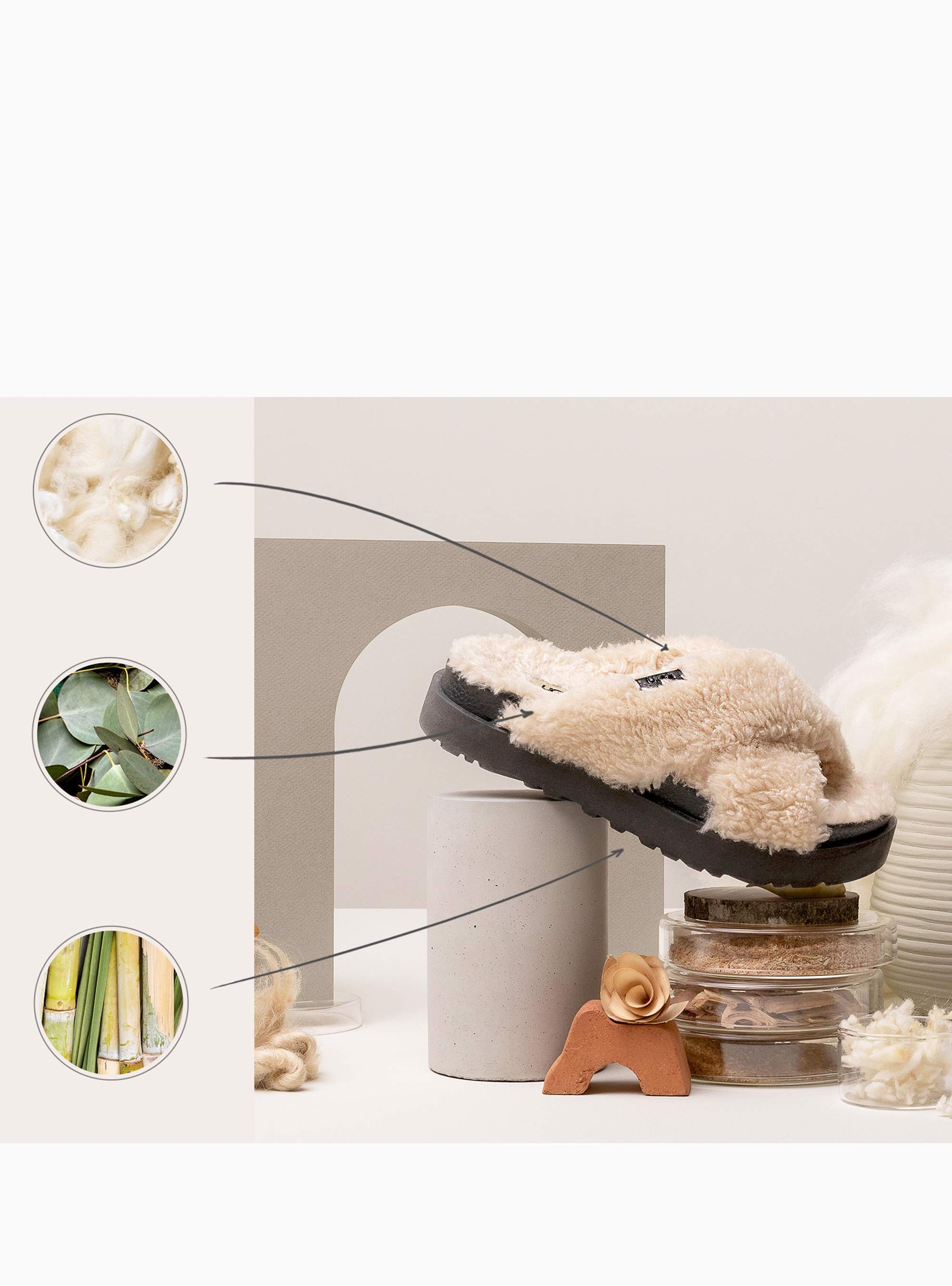 Ugg Cross Slide Fuzz Sugar-Beige