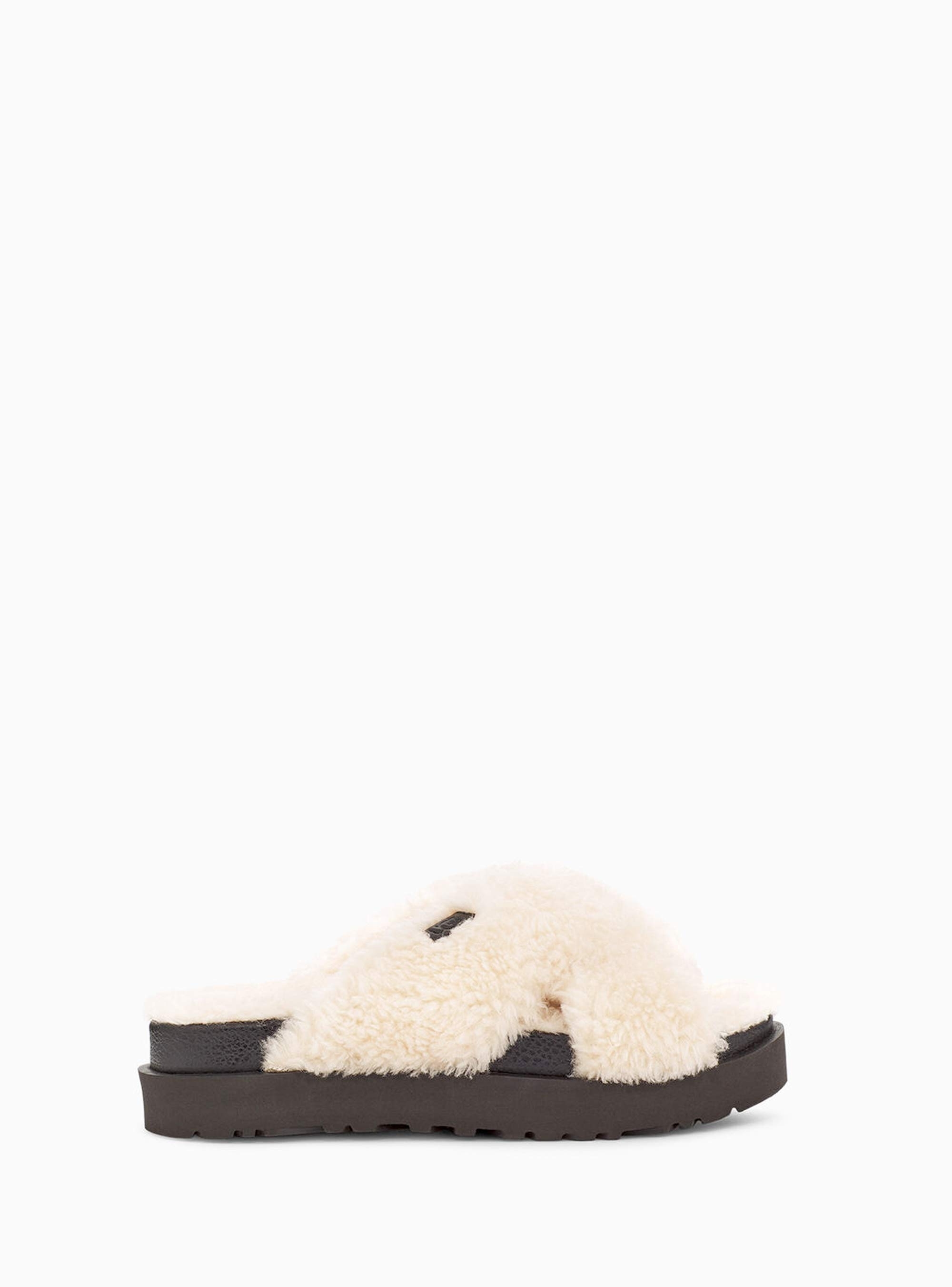 Ugg Cross Slide Fuzz Sugar-Beige