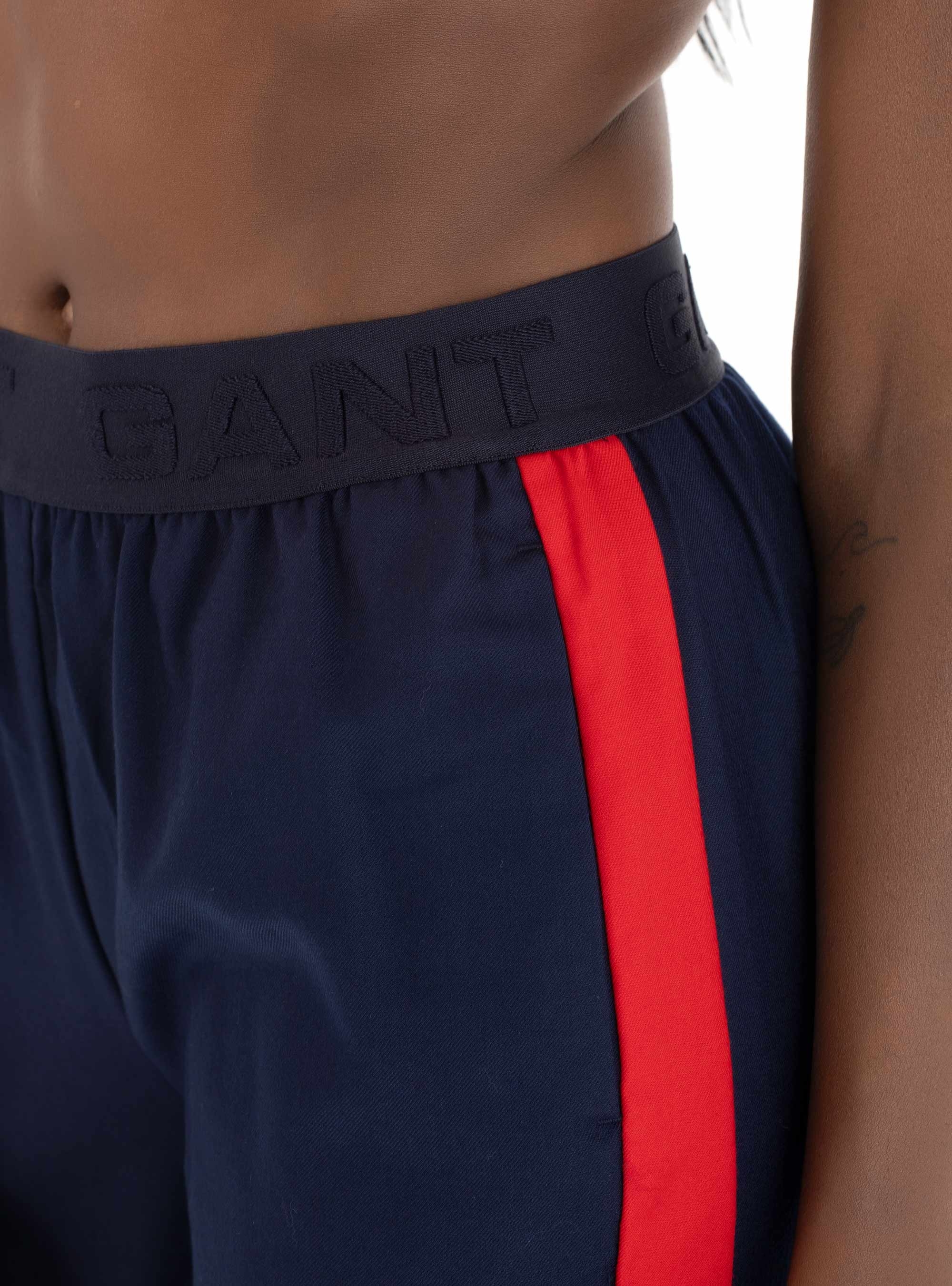 Gant Wool-Blend Straight Leg Slacks-Blue