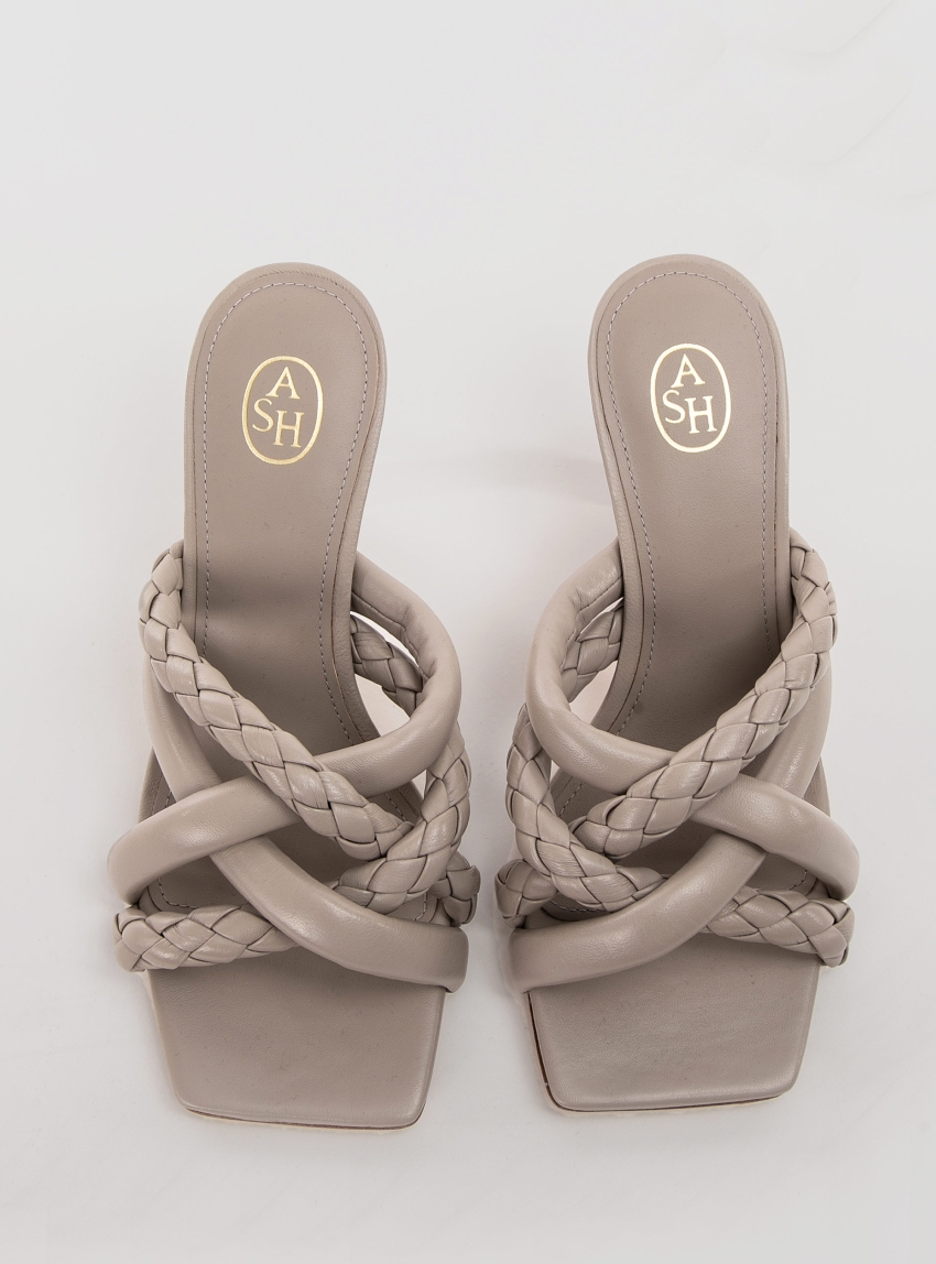 Ash Heel Sandals Mina - Light Beige-Grey