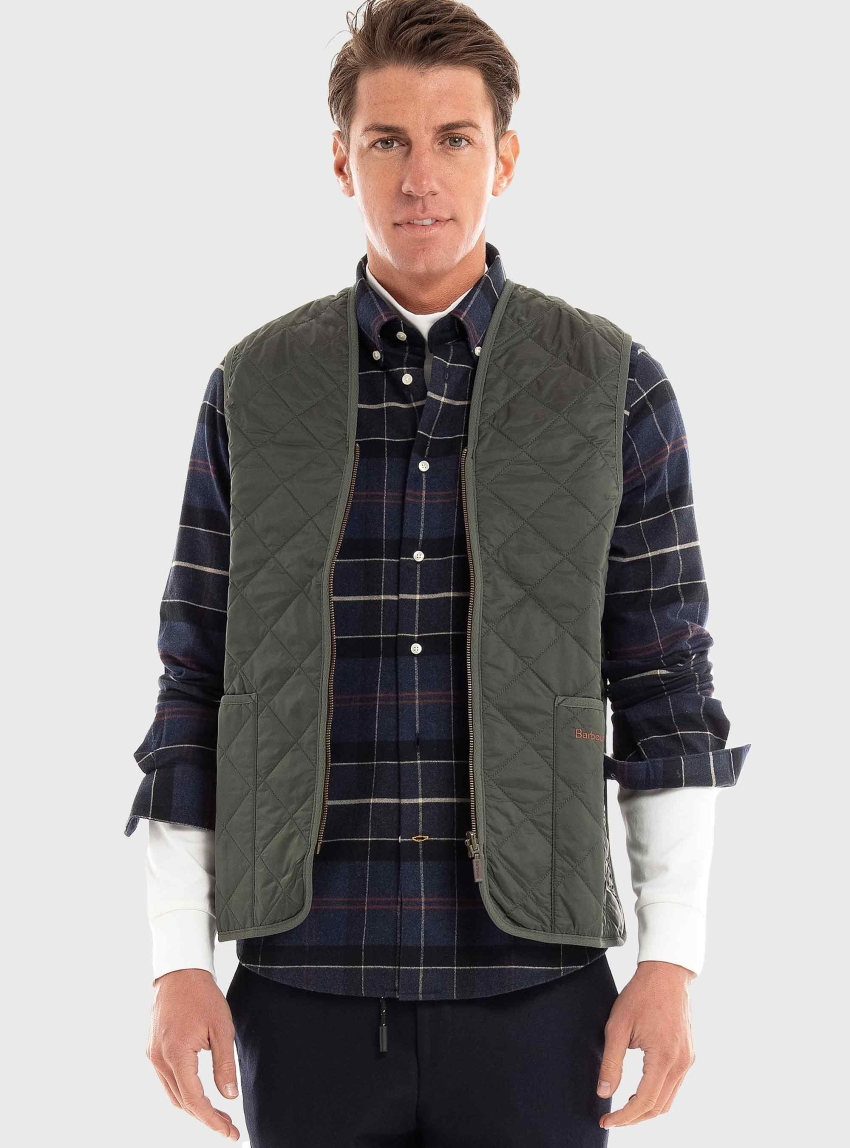 Barbour Quilted Waistcoat/Zip-In Liner - Olive 