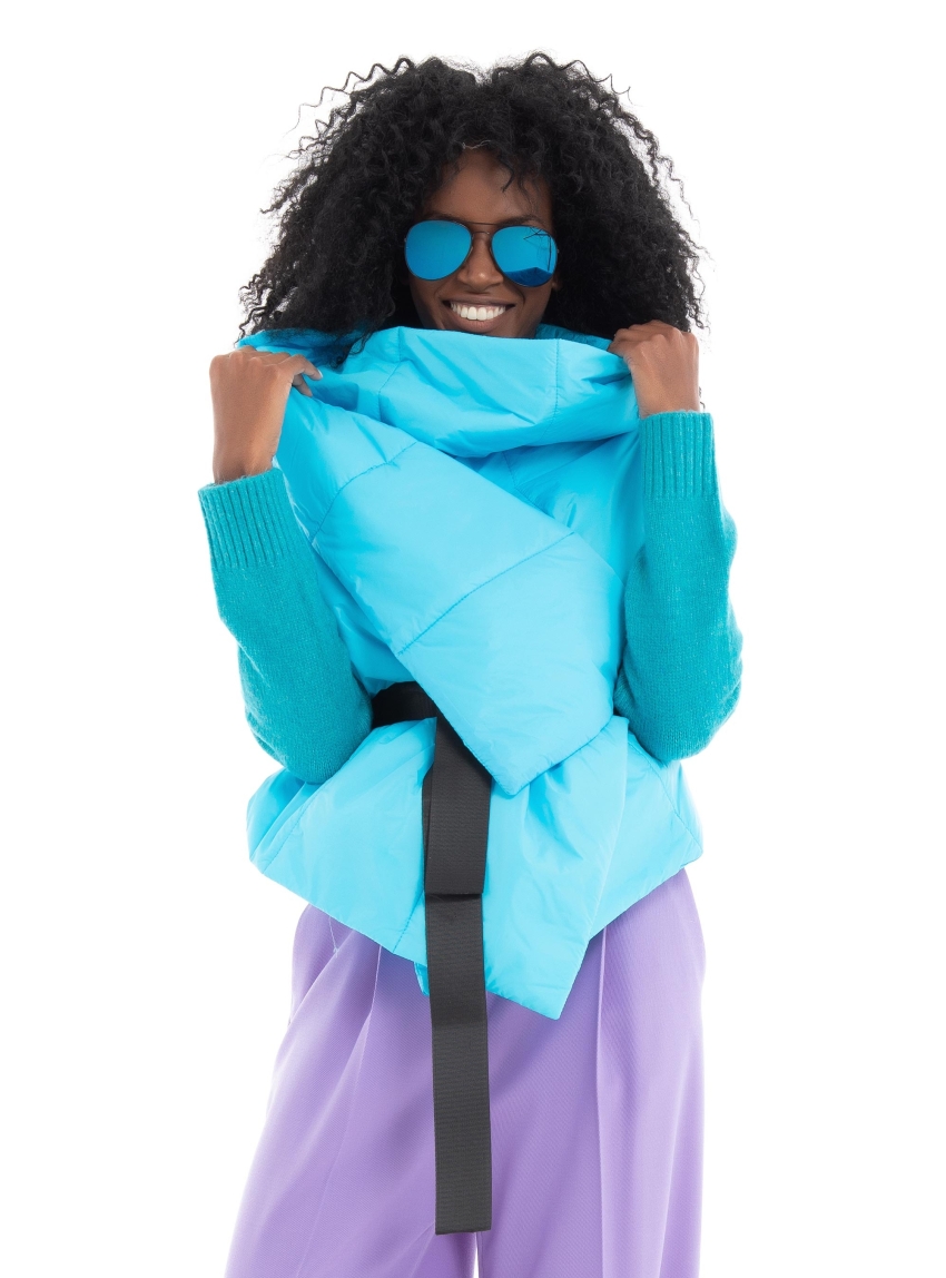 Efi D'angio Vest - Turquoise