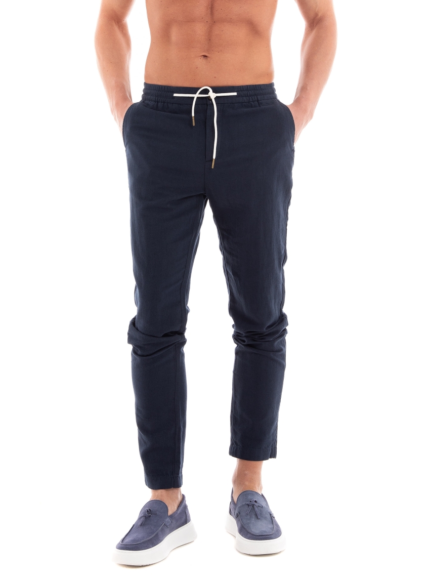 Scotch & Soda Warren - Cotton/Linen Jogger - Navy