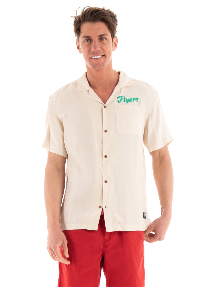 Superdry Vintage Bowling Shirt - Light Beige