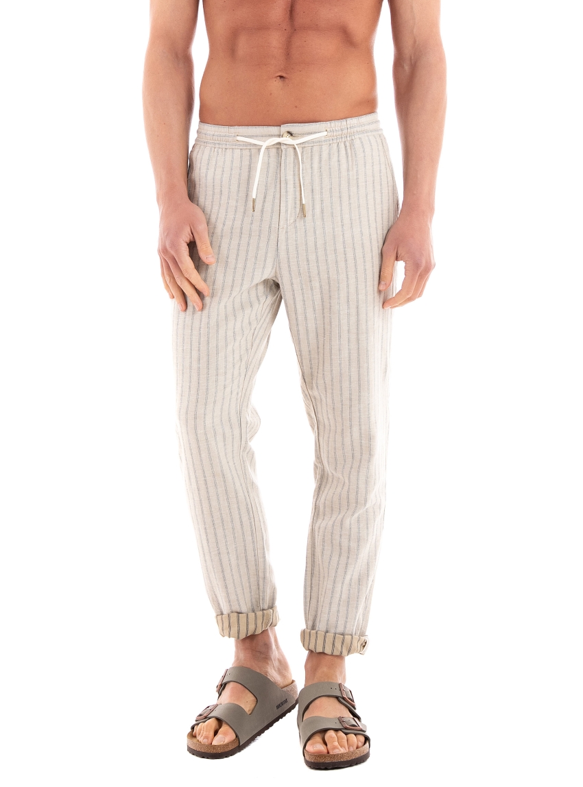 Scotch & Soda Warren Striped Jogger Pants - Beige