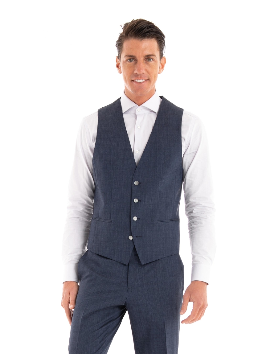 BOSS Slim Fit Waistcoat H-Huge-Vest-MM-224 - Dark Blue