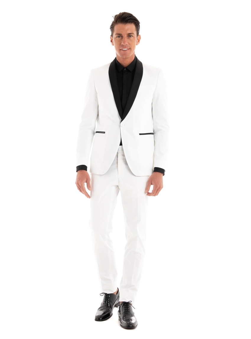Karl Lagerfeld Slim Fit Suit Fun - White