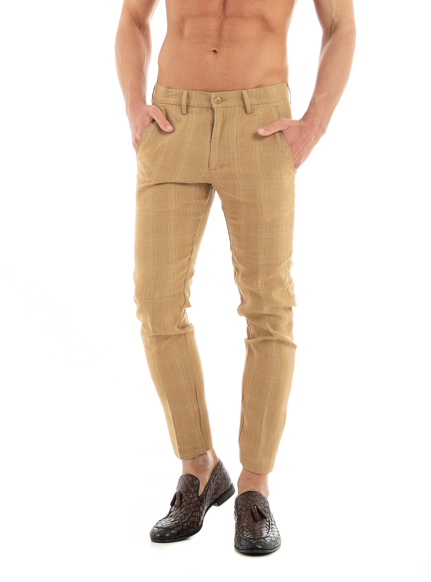 Paul Miranda Slim Fit Trousers - Camel