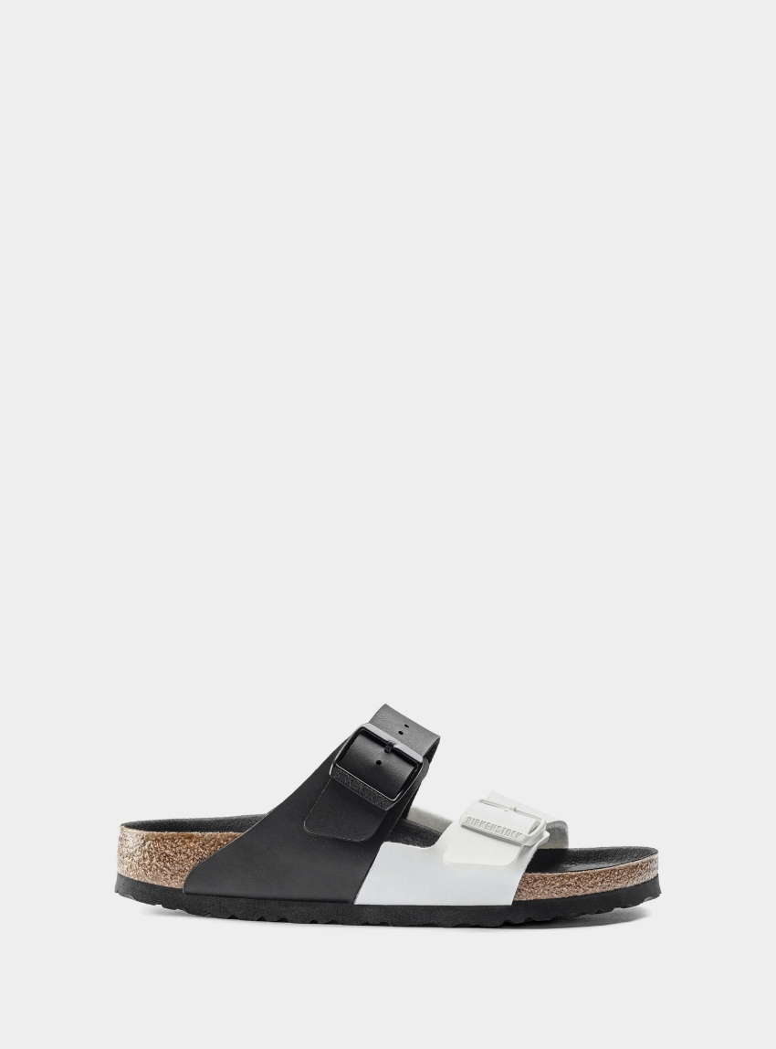 Birkenstock Arizona Split Narrow Fit Sandals - Black & White