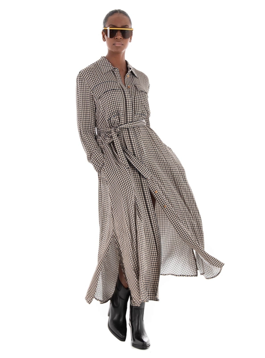 BOSS Shirt Dress With Belted Closure Davivio1 - Multi Colors