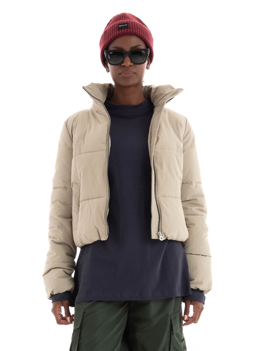 Only Dolly Short Puffer Jacket - Light Beige