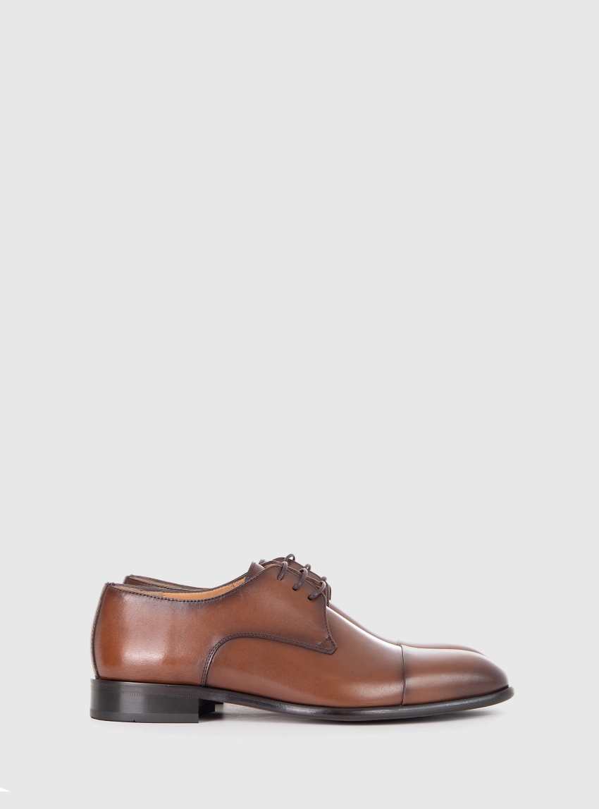 Per La Moda Derby Shoes - Brown