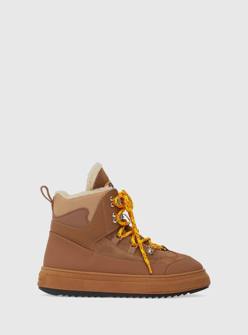 Dsquared2 Boogie Fur Ankle Boots - Chestnut