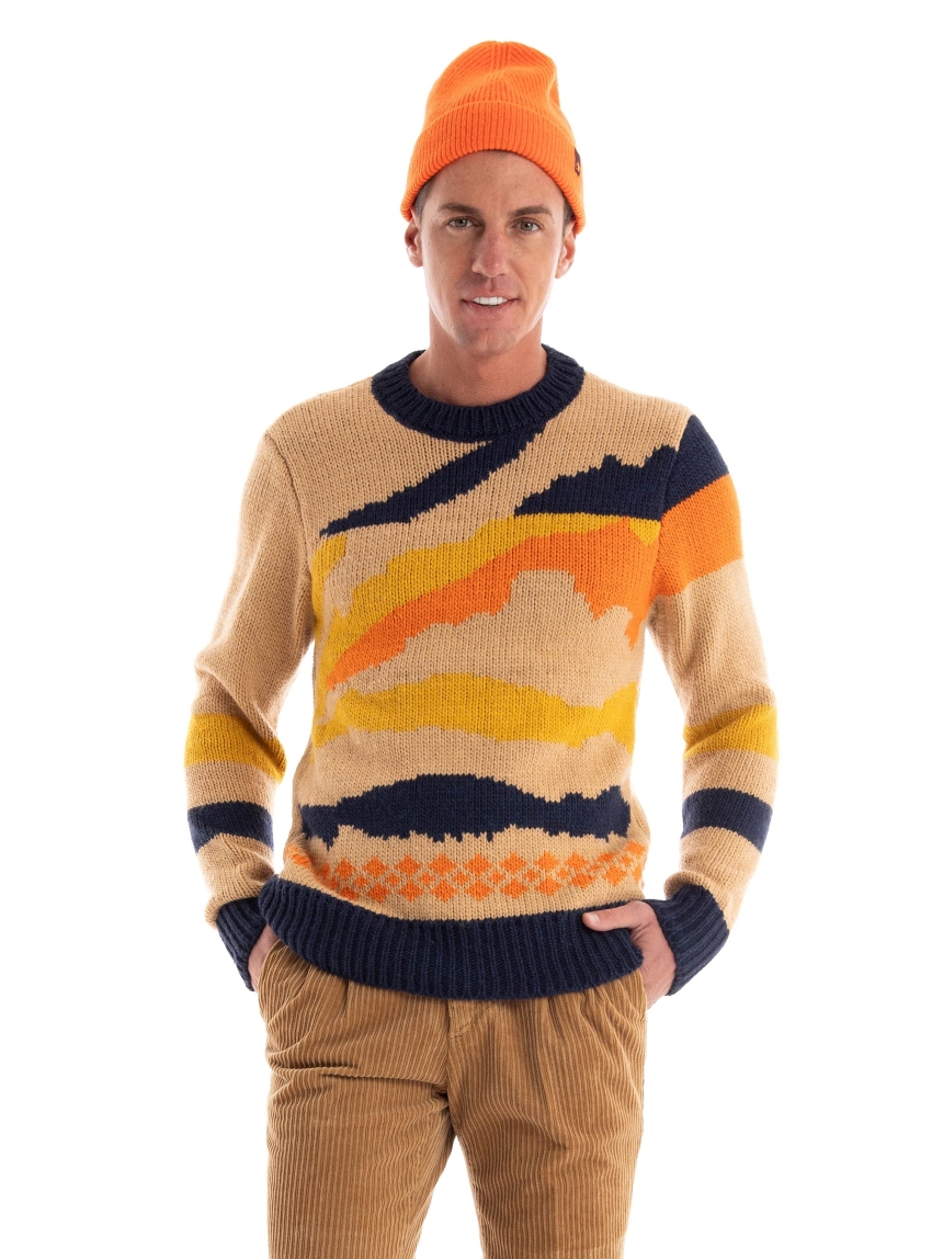 Paul Miranda Crew Neck Knit - Dark Beige