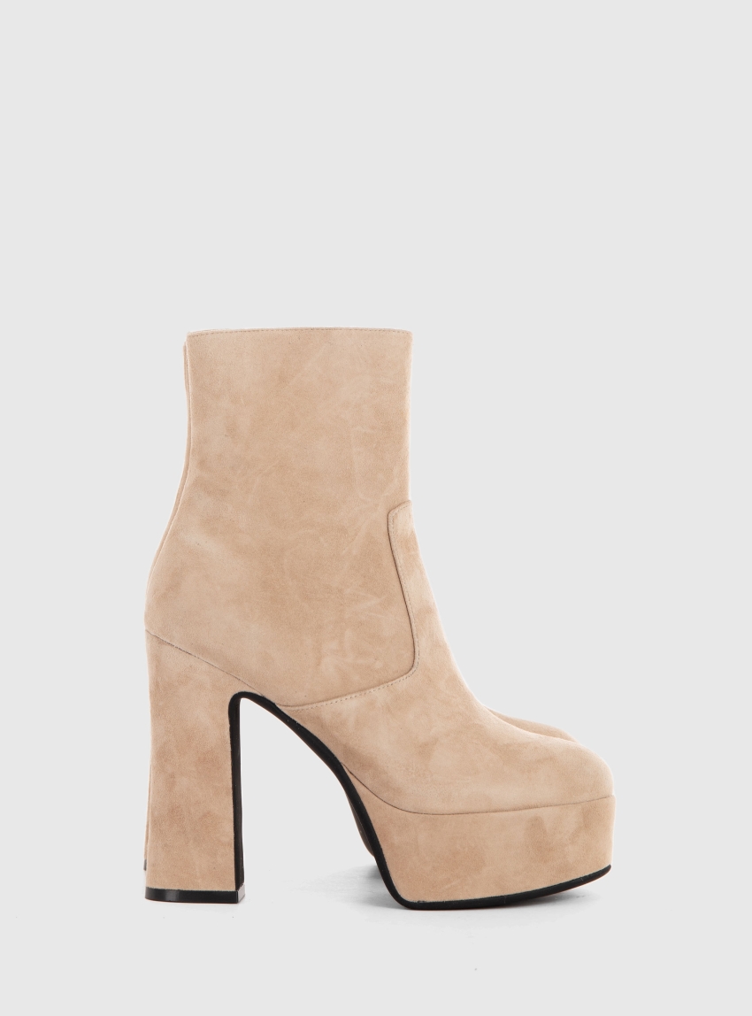 Jeffrey Campbell Brat Z Ankle Boots - Light Beige