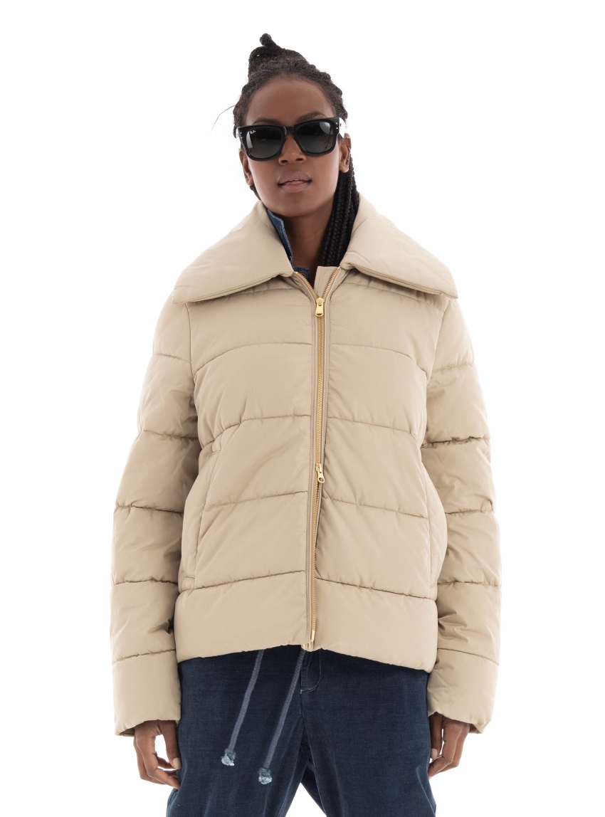 Barbour Relaxed Fit Germaine Quilted Jacket - Ecru