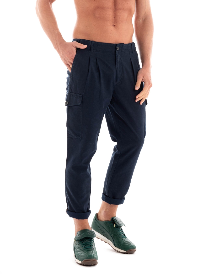 Scotch & Soda Twilt Twill Pleated Cargo Pants - Denim