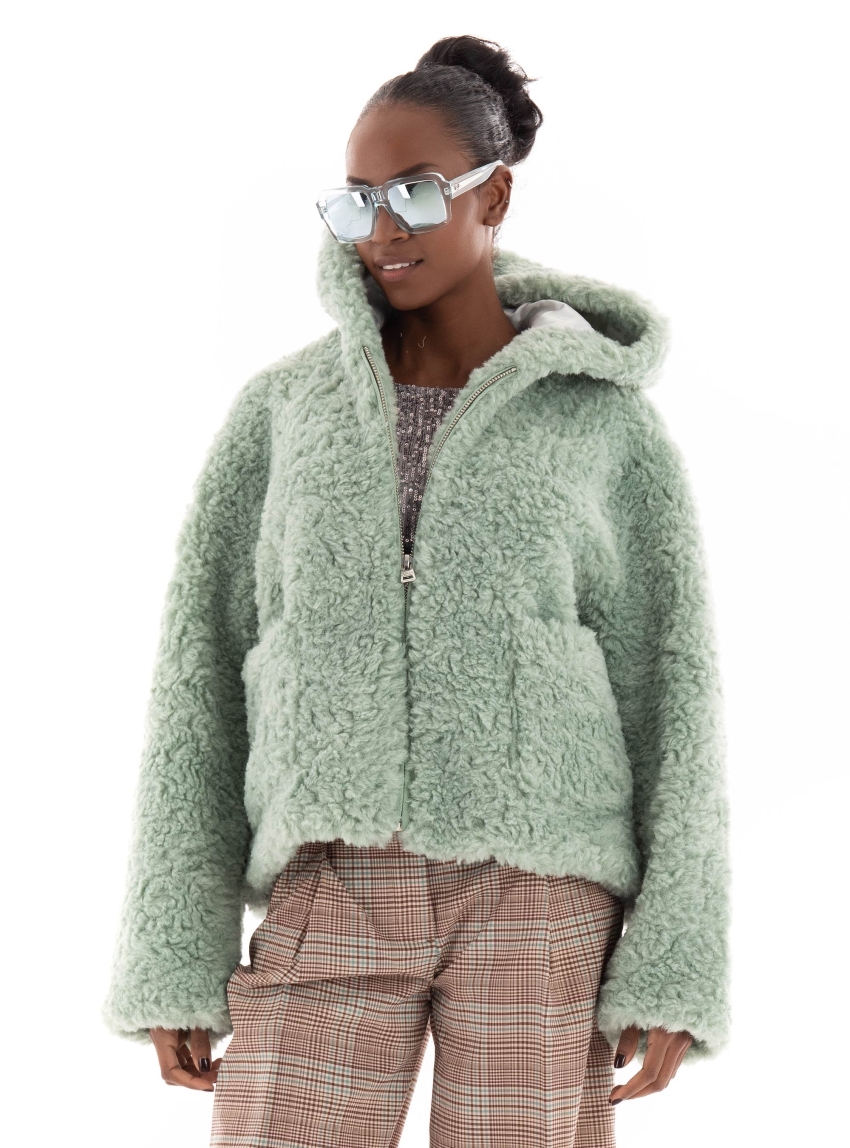 Jakke Daphne Faux Fur Coat - Mint
