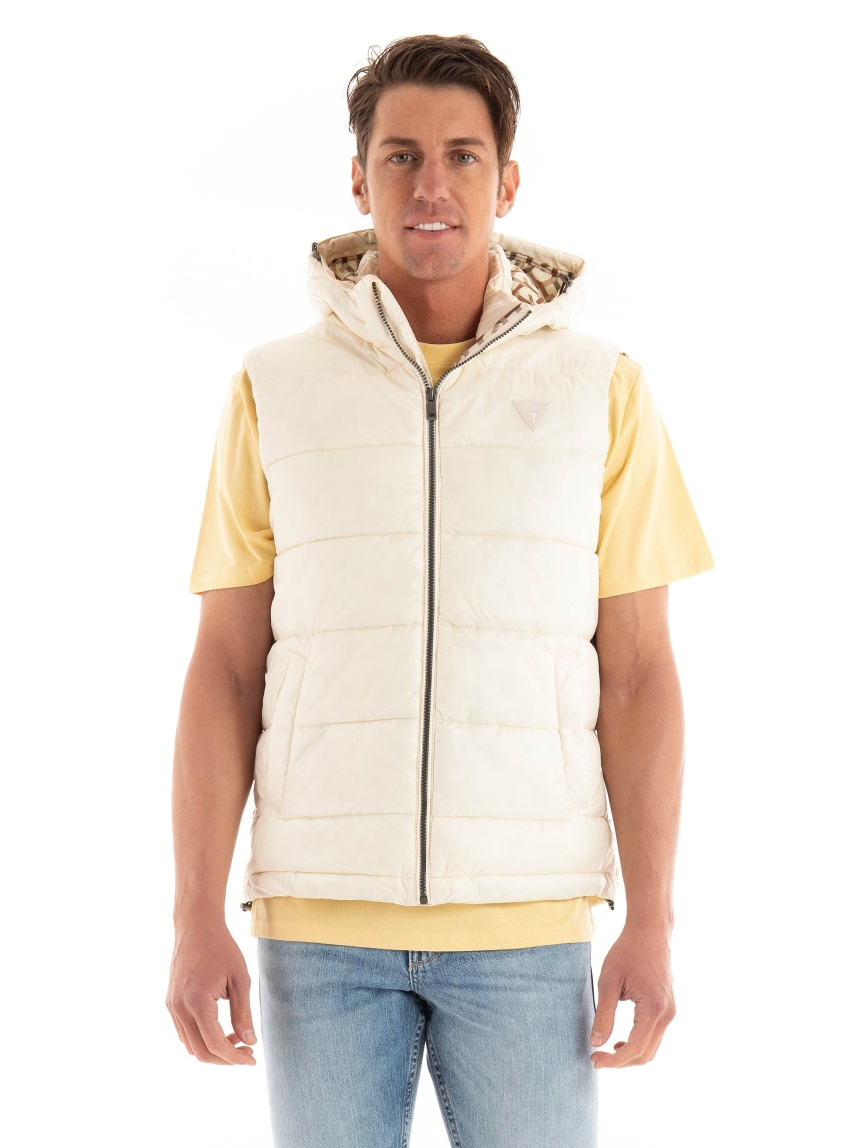 Guess Super Light Puffer Vest - Light Beige