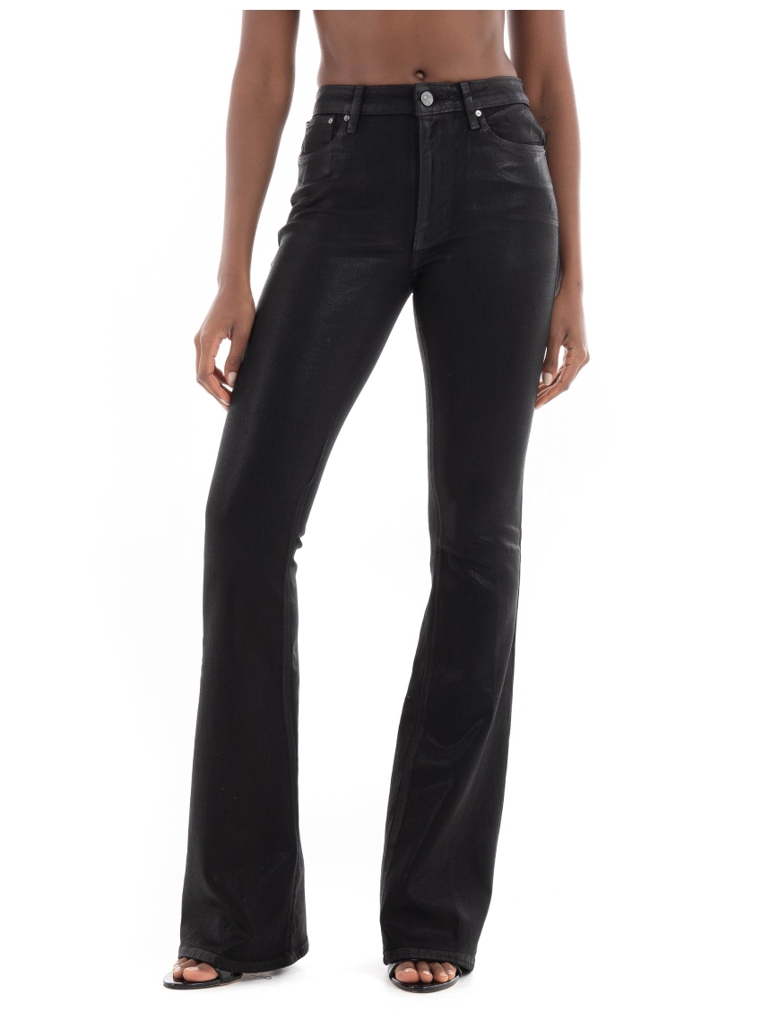 Guess Sexy High Rise Flare Pants - Jet Black