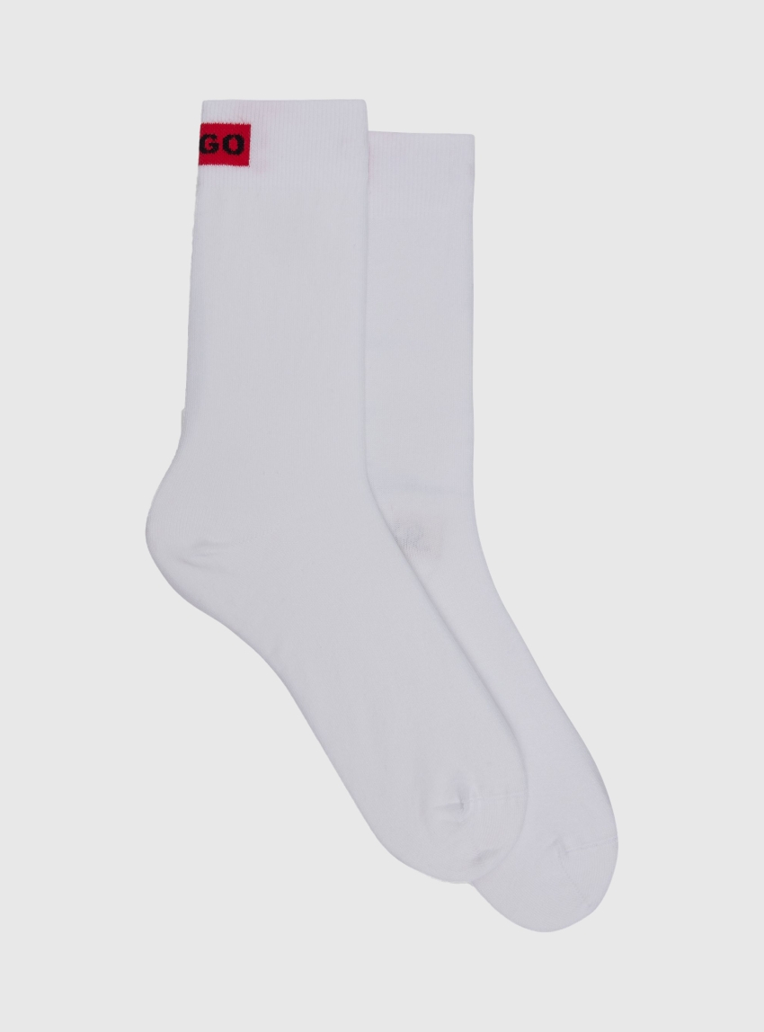 HUGO Two Pack Socks 2P RS LABEL CC W - White