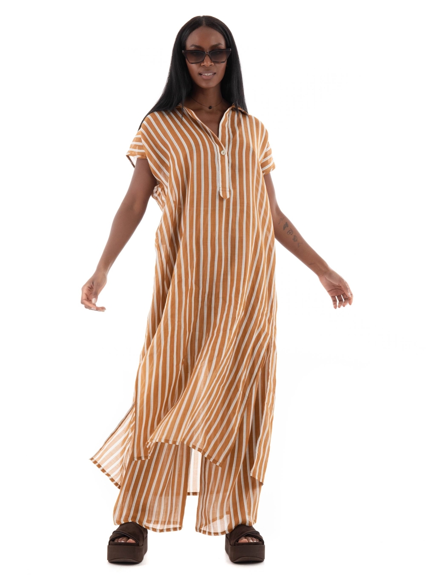 August Shirt/Dress - Brown