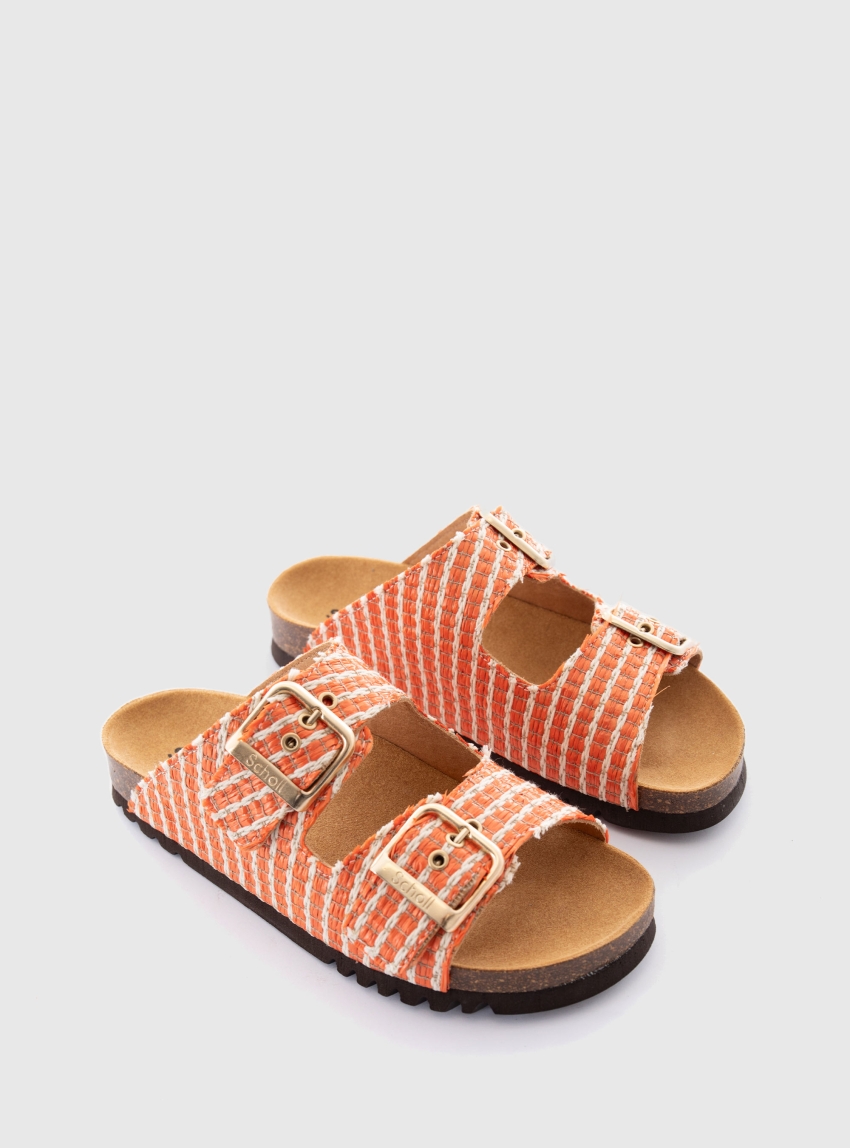 Scholl Noelle Raffia Sandals - Orange