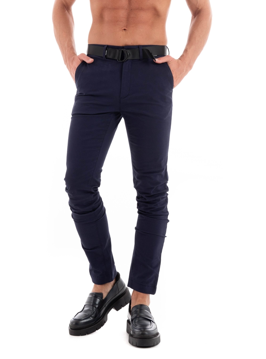 Calvin Klein Modern Twill Slim Chino Pants - Dark Blue