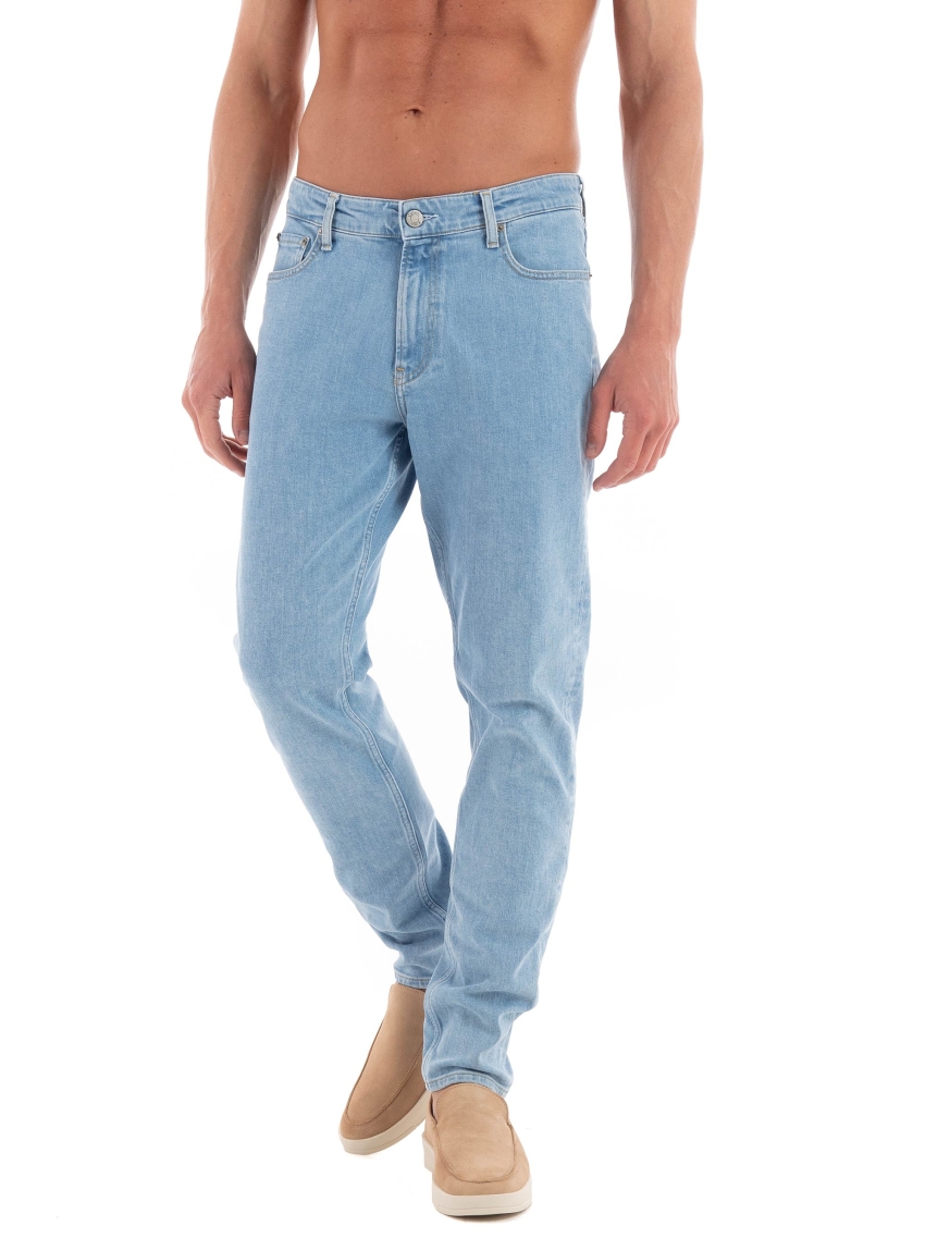 Calvin Klein Tapered Coolmax Jeans - Light Aged Denim