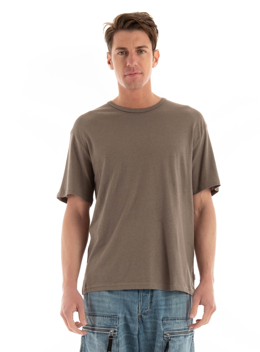 Jack & Jones Premium Soft Linen Blend Tee - Brown