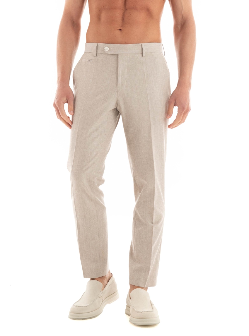 BOSS Slim Fit Pants H-Genius-242 - Dark Beige