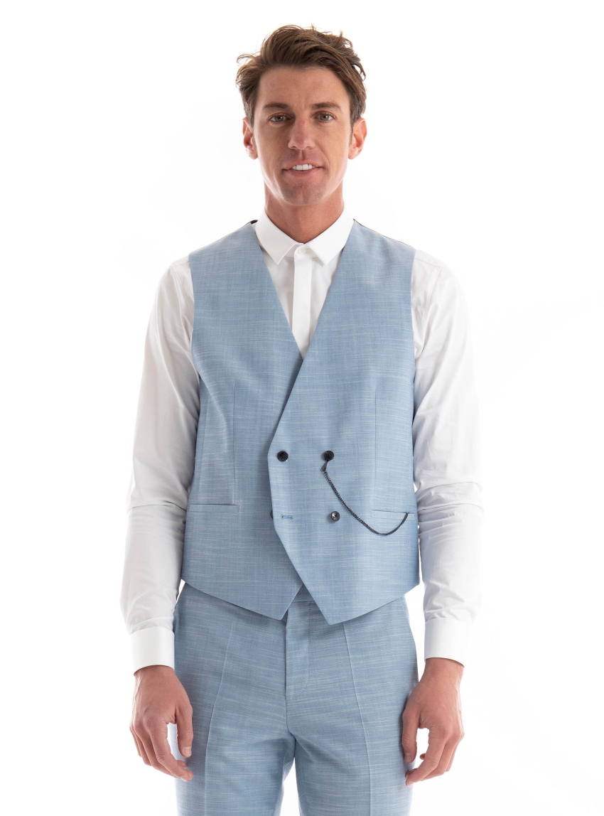 HUGO Extra Slim Fit Vest Vin232 - Light Blue