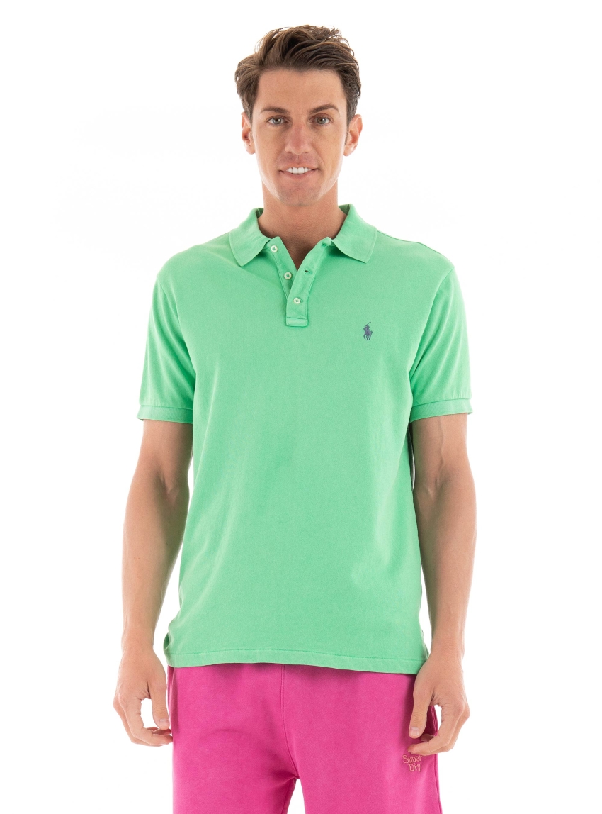 Polo Ralph Lauren Custom Slim Fit Spa Terry Polo Shirt - Light Green