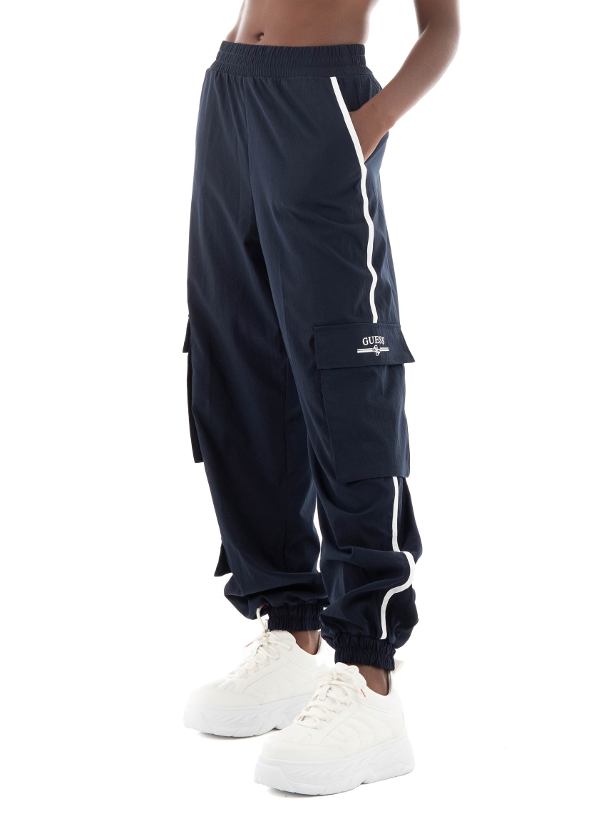 Guess Arleth Mid Rise Cargo Pants - Dark Blue