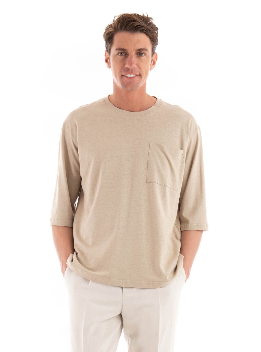 Paul Miranda Linen T-Shirt - Beige