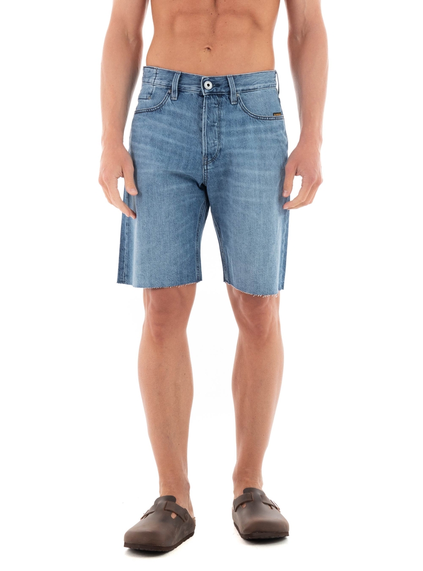 G-Star Dakota Raw Edge Denim Shorts - Medium Aged Denim
