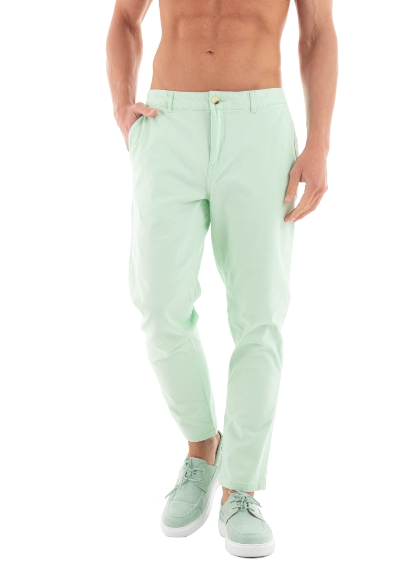 Scotch & Soda Drift Garment Dyed Stretch Twill Chino Pants - Light Green
