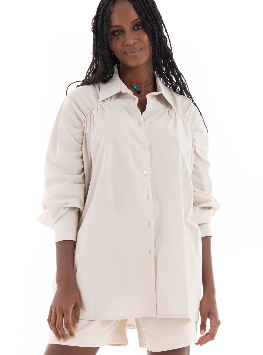 Black & Black Shirt - White