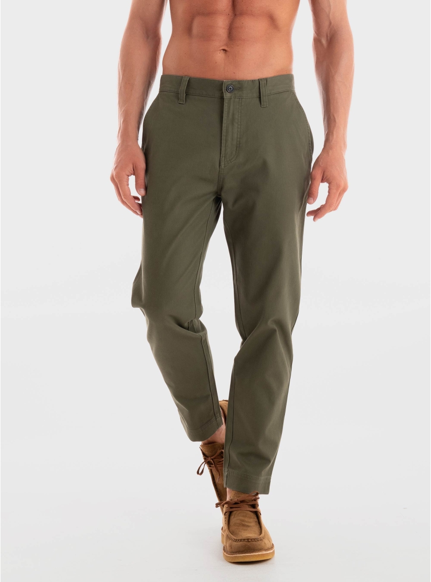 HUGO Tapered Fit Pants Zeebo243 - Olive 