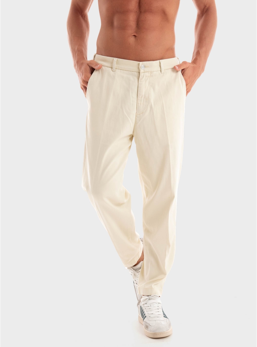 BOSS Tapered Fit Trousers C-Perin-CW - Ecru